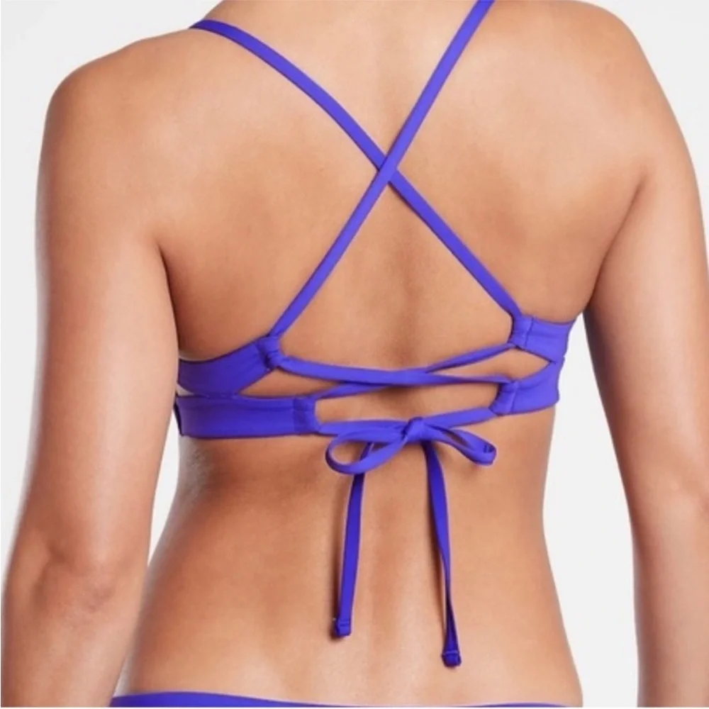 NWT Athleta Triangle Bikini Top Small D/DD Clean Bottom Set